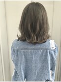 3Dハイライト&カーキグレージュ×切りっぱなしボブ♪