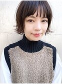【December】大人かわいい 小顔 黒髪ボブ ミニボブ 外ハネボブ