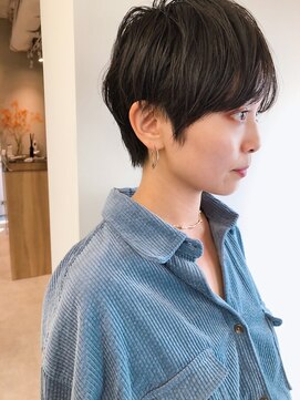 ラル 立川(lar) 黒髪大人ショート_ミニマムボブ３Dカラージグザグバング