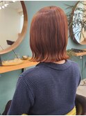 ぱつっとオレンジボブ