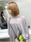 【.eer/ディア】切りっぱなしボブ/オレンジブラウン/心斎橋