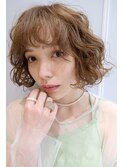 (銀座) ボブ　パーマ　緩め大きめウェーブスタイル