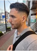 リバースパーマミドルフェード
