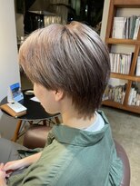 ビハインドザカーテン(BEHIND THE CURTAIN)&nbsp;メンズマッシュウルフ×ソフトミルクティーベージュ