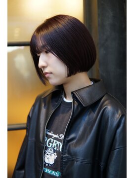 メロン 恵比寿(MERON) ミニボブ×ダークピンク[20代30代40代50代][恵比寿]