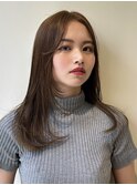 イメチェン!前髪あり韓国ウェーブパーマこなれミディ