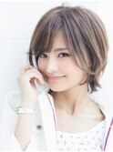 20代30代40代ナチュラルソフトウルフボブ乾かすだけモカベージュ