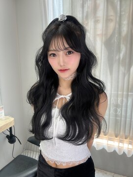 ボタン テンジン(VOTAN tenjin) [votanふうか]ブルーブラック/顔周りカット/天神韓国ヘア