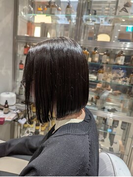 オーガニック リブ 川越(organic+live) 20代30代かわいい切りっぱなしボブ