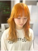 似合わせハイトーン◇フレッシュオレンジカラー・夏色・ブリーチ