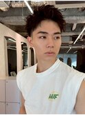 スパイキーショート/アップバング/黒髪/ツーブロック3