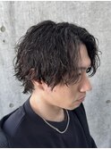 縦落ちサーフカール #サーフカール#波巻きパーマ#センターパート