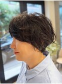 マッシュショート/ショートボブ/ニュアンスパーマ/外苑前