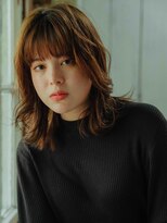 リュープリエ 笹塚(Lieu plie)&nbsp;切りっぱなしライン/ミディアムスタイル/ベージュブラウン