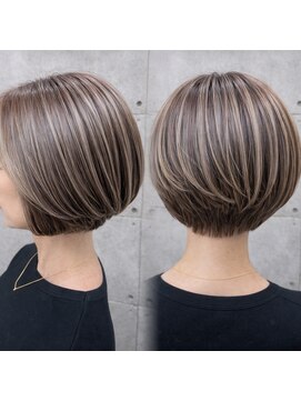 リトマス 二子玉川(litmus) 二子玉川/結べるボブ/白髪ぼかし/ハイライト/50代/60代