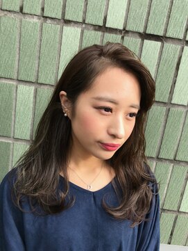 アドラーブル 万代店 (adorable) 【adorable】バングかき上げで色艶感♪ミディパーマ