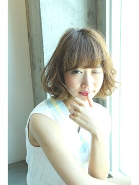 ヘアーメイク リアン 新田辺店(Hair Make REAN) モテ髪フェミニンカール/グレージュ/ボブ