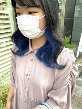 ネオリーブ アンド 渋谷店(Neolive &) 【Neolive & 渋谷店】インナーカラーブルー