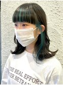 ダブルカラーフェイスフレーミングケアブリーチハイトーンボブ