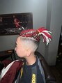 ドープザバーバー(DOPE THE BARBER) 紅白ブレイズスキンフェード