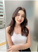 ショコラブラウン×韓国風くびれヘア