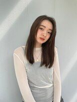 ヘア メイク ハク 横浜(hair make Haku) ＼センターパートストレートロング／マロンベージュカラー