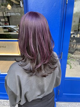 アミ 水戸店(amie) パープル×アウターカラー×レイヤー