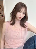20代30代大人可愛い鎖骨下ミディアムベージュカラー