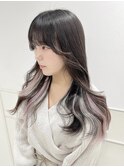 ホワイト×ピンク☆ミックスエクステ