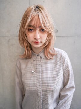 ギークス(GEEKS) 【GEEKS渋谷】ミルクティーベージュ/ハイトーン/ウルフカット/冬