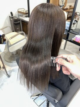 オルメント 天満 南森町(ORL'MENT) 30代40代髪質改善ココアブラウン感ストレート透明感赤み消し