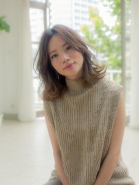 フラミューム 蒲田店(flammeum) 無造作外ハネ×大人鎖骨ミディアム