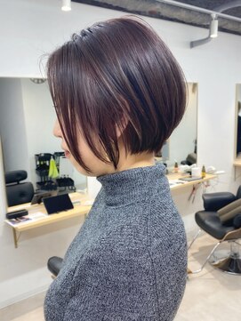トト 船橋店(toto.) ☆細めハイライトボブフェザーショートマロンベージュ[船橋]