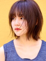 イメチェン/ホワイトブロンド/外ハネボブ/ワイドバング/表参道