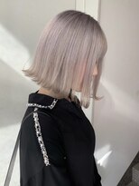 リルミー ミュエナ 大須 矢場町(Lilme myuena)&nbsp;【ブリーチ2-3回】ホワイティーベージュ×ぷつっとボブ＊Lilme＊