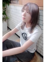 ハロ(HALO) ラベンダーグレージュ+レイヤーカット=相性抜群ヘア