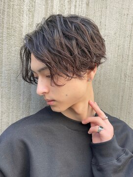 アンサー 渋谷(ANSWER) センターパートニュアンスパーマシャドウパーマフェザーパーマ