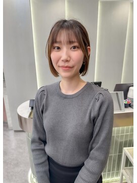 ロンドリゼル 札幌(Lond RiseL) オリーブグレー/前髪/ボブ/マロンベージュ/レイヤーカット/小顔