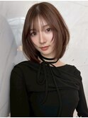 髪質改善ダブルカラーレイヤーボブインナーカラーハイライト