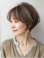 ハーツ(Heart's)&nbsp;大人可愛い40代50代くびれショートボブ丸みショート