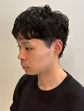 オレンジペコ(orange peco) 波巻きツイストスパイラルパーマ 刈り上げ 黒髪 ビジネス 20代