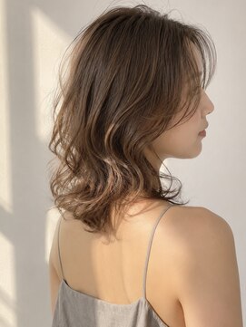 ヘイ 松本店(HEY) 【HEY 松本】コテ巻き風ミディアムパーマ×まろベージュ