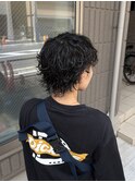 波巻きパーマ