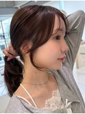 三鷹レイヤーカット韓国ダブルカラー顔周り前髪カットボブ