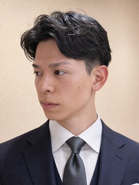 ヨシザワインク プレミアム 横浜 桜木町店(YOSHIZAWA Inc. PREMIUM) メンズツーブロック毛流れダウンパーマ爽やかアップバング