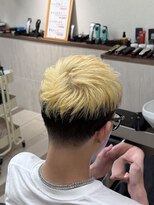 オアゾバーバー(OAZO BARBER)&nbsp;ブリーチショート/金髪/メンズ/ワンブリーチ/ケアブリーチ