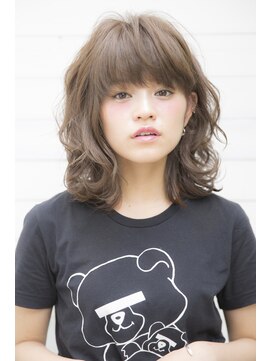 ルーブル(Louvre) 【Louvre】ニュアンスパーマ/ボブ/厚めバング/ミルクティカラー