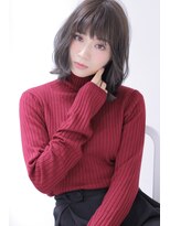 オウル(Owll)&nbsp;ミセス切りっぱなし[mignon]うぶバング甘辛グレージュスタイル