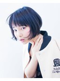 黒髪 ショートグラデーションボブ