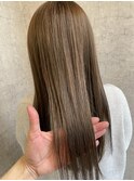 ブリーチ無しで作ってくミルクティーカラー
